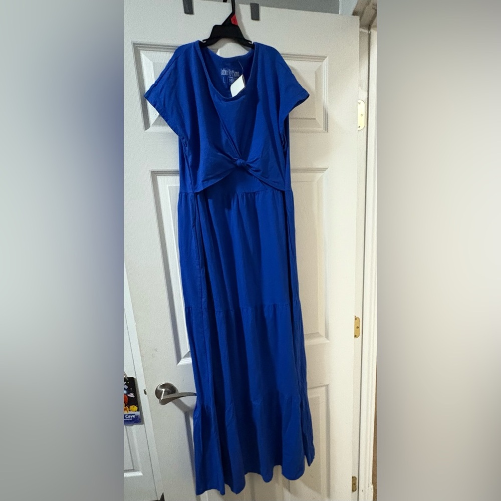 Latched Mama Royal Blue Maxi Dress